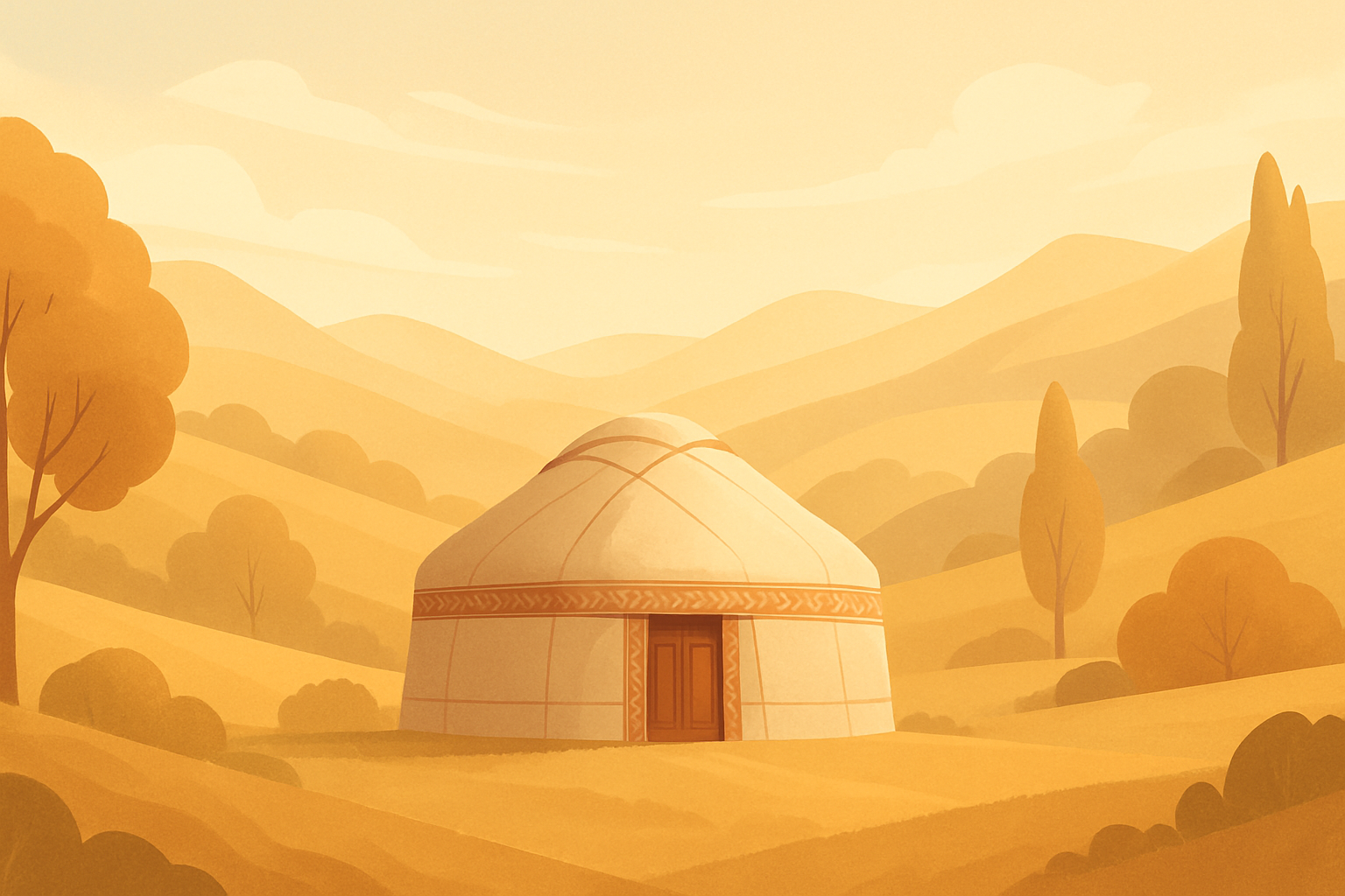 Traditional Kazakh Yurt